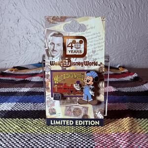 Disney WDW Engineer Mickey Railroad 40th Anniversary Pin LE1500